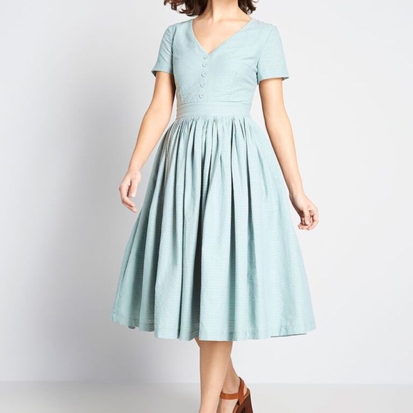 Modcloth "Fabulous Fit and Flare" Shirt Dress - Picture 1 of 5